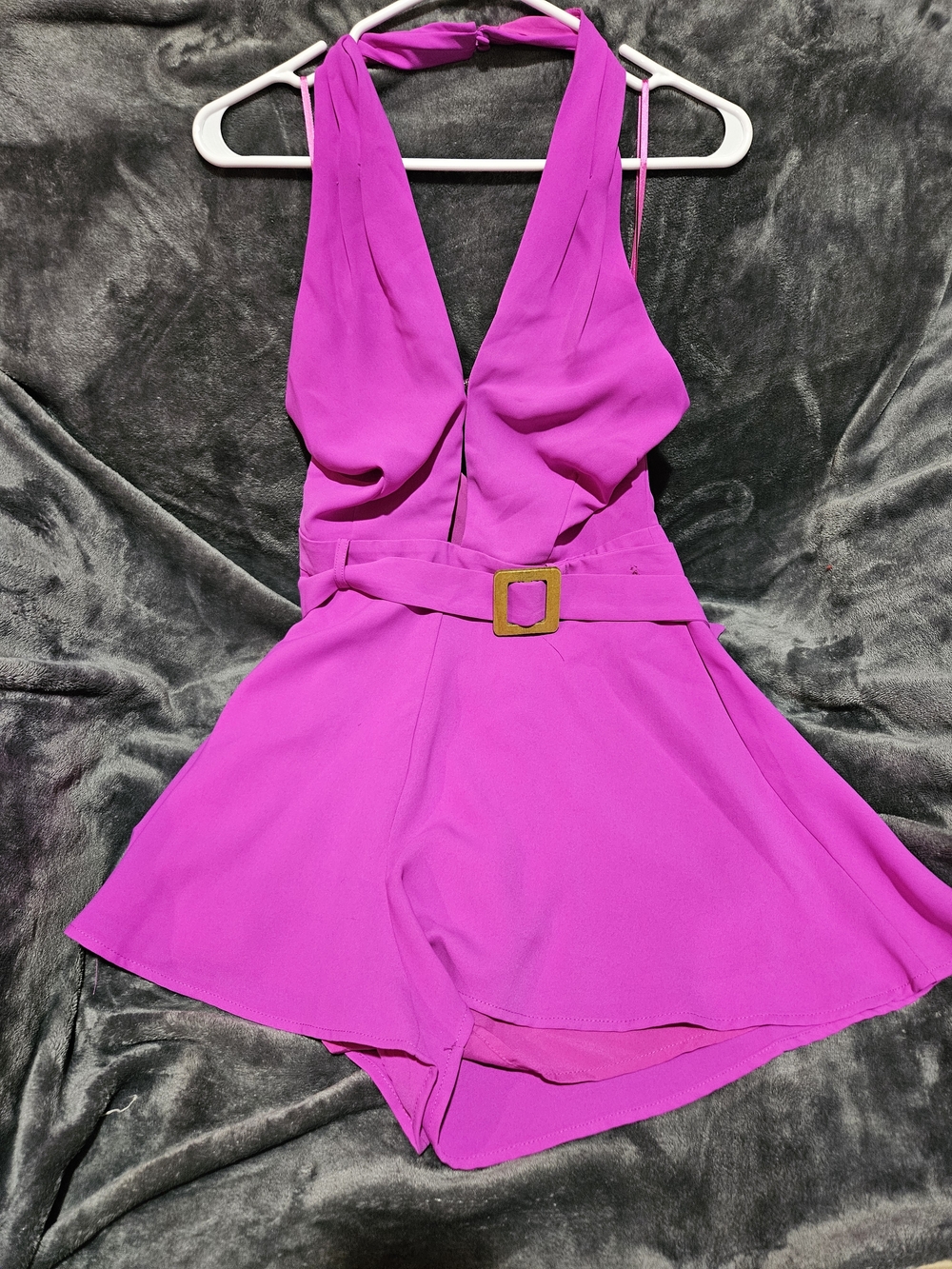 DO+BE Hot Pink Halter Romper with Belt